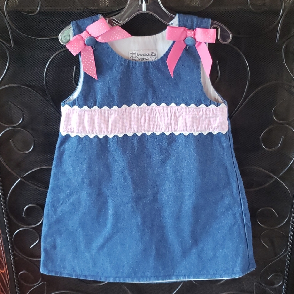 💗 Beanstalk Originals Denim Jumper Dress size 4